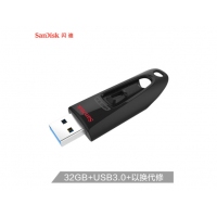 闪迪 CZ48 32GB USB3.0 U盘至尊高速 黑色 读速100MB/s 经典USB3.0 U盘