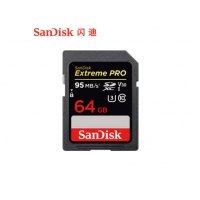  闪迪SanDisk 64G相机sd卡u3 128G内存卡4k闪存95m/s 佳能尼康微单反摄像储存卡 64G SDXC