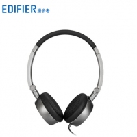 漫步者（Edifier） H690轻便折叠电脑手机头戴式重低音立体声耳机 铁灰色 
