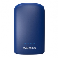 ADATA/威刚 P10050V 10050M毫安充电宝手机移动电源双USB接口 带LED照明功能 蓝色