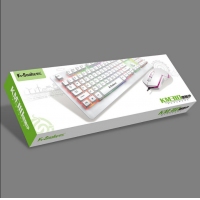 蝰蛇KM310 机械手感游戏键盘鼠标套装 彩虹背光字母发光悬浮键盘