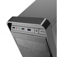 游戏风暴 优+(黑)游戏机箱USB2.0机箱台式机主机机箱空箱
