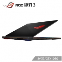 ROG 冰刃3 15.6英寸 144Hz 3ms窄边框轻薄游戏笔记本电脑 冰刃3 8代 i7/GTX1060 144Hz 3ms/16G/512G