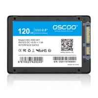 OSCOO (奥斯珂)2.5寸台式机笔记本电脑SATA3接口SSD固态硬盘 黑色 120GB 云南电脑批发