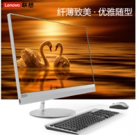 联想（Lenovo） AIO 520-22 新款致美一体机台式电脑四核八代家用办公窄边框 银（AIO 520-22 I3-8100 4G 1T 集显 银色 23.8）