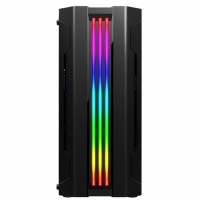 科迪亚 晨光台式电脑机箱RGB灯光大侧透电竞游戏水冷主机机箱 黑色