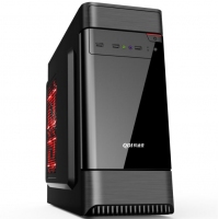科迪亚天溢1号 台式电脑机箱ATX游戏机箱 背线防尘 黑色