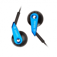 漫步者（EDIFIER） H185P手机耳机耳塞式入耳式耳麦通用重低音男女生电脑耳机跑步有线耳机 电光蓝