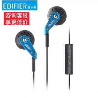 漫步者（EDIFIER） H185P手机耳机耳塞式入耳式耳麦通用重低音男女生电脑耳机跑步有线耳机 电光蓝