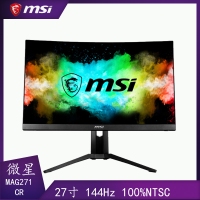 微星MAG271CR 27英寸 曲面1800R 电竞显示器 云南电脑批发