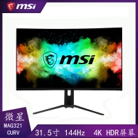 微星MAG321CURV 32英寸4K曲面屏电竞显示器 云南电脑批发