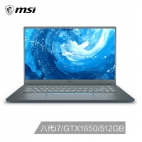 微星(msi)PS63 15.6英寸轻创意设计笔记本电脑(英特尔酷睿i7 16G 512G NVMe SSD GTX1650显卡 IPS全面屏)蓝（PS63 Modern 8SC-037CN）