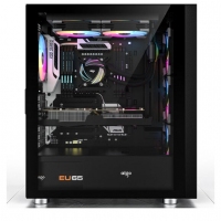 aigo爱国者 炫影5 黑色 台式机电脑机箱 ATX主板/360冷排/双面钢化玻璃/主板同步发光面板
