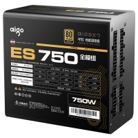 爱国者（aigo）额定750W 电竞ES750全模组电脑电源(七年质保/80Plus金牌认证/日系主电容/LLC谐振）
