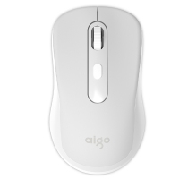 (aigo)爱国者M21 白色静音鼠标 带DPI切换笔记本台式机鼠标