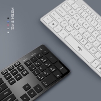 爱国者(aigo) V500贝母白键盘 无线键盘 静音键盘 105键PC麦拉面板笔记本电脑一体机全尺寸2.4G 贝母白