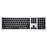 爱国者(aigo) V800亮银键盘 有线键盘 双系统静音键盘 适配苹果Mac RGB光 超薄铝合金 苹果笔记本电脑 亮银