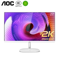 AOC Q27V3/WS 27英寸电脑显示器2K高清IPS广视角75Hz低蓝光不闪屏