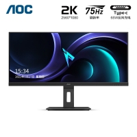 AOC Q34P2C 34英寸显示器 21:9带鱼屏 IPS TYPE-C家用办公设计台式电脑屏幕