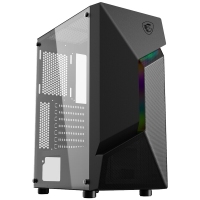 新品微星(MSI)PAG SHIELD 100L 龙菱侧透 黑色游戏办公台式电脑主机atx机箱