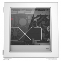 爱国者（aigo）YOGO K200 白色 静音版主动防尘宽体电脑机箱