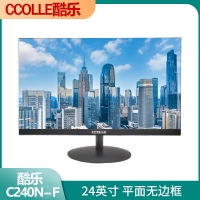 酷乐COOLLE C240N-F 24寸/黑色/平面/无边框/圆型底座 HDMI+VGA