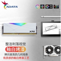 威刚XPG 龙耀 DW50 32G(16G*2) DDR4 4133 釉白电竞RGB内存条