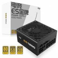爱国者 电竞系列 ES1250 金牌全模组黑色 额定1250W （ATX3.0/原生PCIE5.0支持4090）