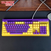 西部猎人 V100G 光轴（紫金色）专业电竞游戏有线机械键盘 独家私模 带多媒体按键