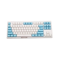 西部猎人 V300 混光电竞游戏机械键盘 87键 白+蓝    昆明键盘批发