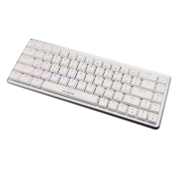 西部猎人 V400W 青轴（白色） 68键三模超薄矮轴机械键盘 昆明键盘批发