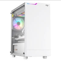 爱国者（aigo）V13 白色 台式电脑主机箱 支持MATX主板/玻璃侧透/240水冷/造型灯条