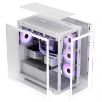 爱国者（aigo）月光宝盒 镜mini 白色 台式电脑主机箱 支持360水冷/M-ATX主板/双面玻璃