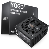 爱国者（aigo) YOGO380 直出线【额定230W】 黑色 电脑开关电源 品质电容/宽幅设计/不虚标
