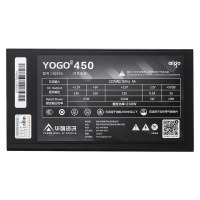爱国者（aigo) YOGO380 直出线【额定230W】 黑色 电脑开关电源 品质电容/宽幅设计/不虚标