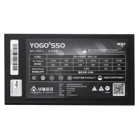 爱国者（aigo) YOGO550 直出线【额定400W】 黑色 电脑开关电源 品质电容/宽幅设计/不虚标
