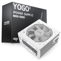 爱国者（aigo) YOGO750 直出线【额定600W】 白色 电脑开关电源 品质电容/宽幅设计/不虚标