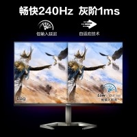 飞利浦 27M1N5200P 27英寸 240Hz IPS 0.5ms响应 HDR技术 100%sRGB 升降旋转 电竞显示器