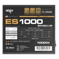 爱国者（aigo）ES1000W ATX3.0金牌全模组电源（原生PCIE5.0支持4090/全电压/台式游戏电脑主机箱电源）