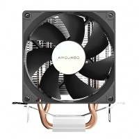 爱国者（aigo）冰锋200S 黑色无光版 全平台 CPU双铜管风冷散热器 （PWM风扇/附硅脂）