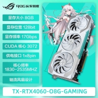 华硕（ASUS）TX RTX4060 O8G GAMING 天选系列白色电竞游戏独立显卡
