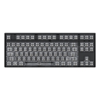爱国心 GK87 皎月轴 黑透 有线无线三模2.4G蓝牙机械键盘热插拔轴体 RGB幻彩灯光客制化机械键盘87键PBT键帽