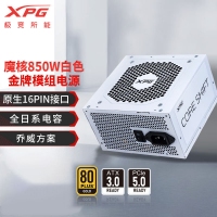 威刚（ADATA）XPG魔核II 850W 白【ATX3.0】电源金牌全模组全日系电容台式电脑主机游戏电竞白金效能智能温控