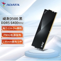 威刚（ADATA）威龙 D500黑 6400 16G DDR5 XMP3.0高频电脑台式机内存条