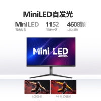 飞利浦 32M2N6800M 31.5英寸 MiniLED电脑显示器 4K高清 144Hz GTG1ms HDR1000 旋转升降 游戏电竞屏幕